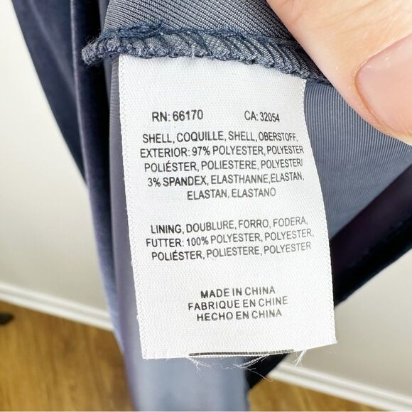 Jenny Yoo Women’s 2 Ellis Blue Velvet V Neck Open Back Tie Long Formal Dress 12 - Picture 13 of 15